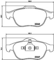 P 68 030 Brembo Set BeläGe Bremse, Scheibenbremse FüR Renault
