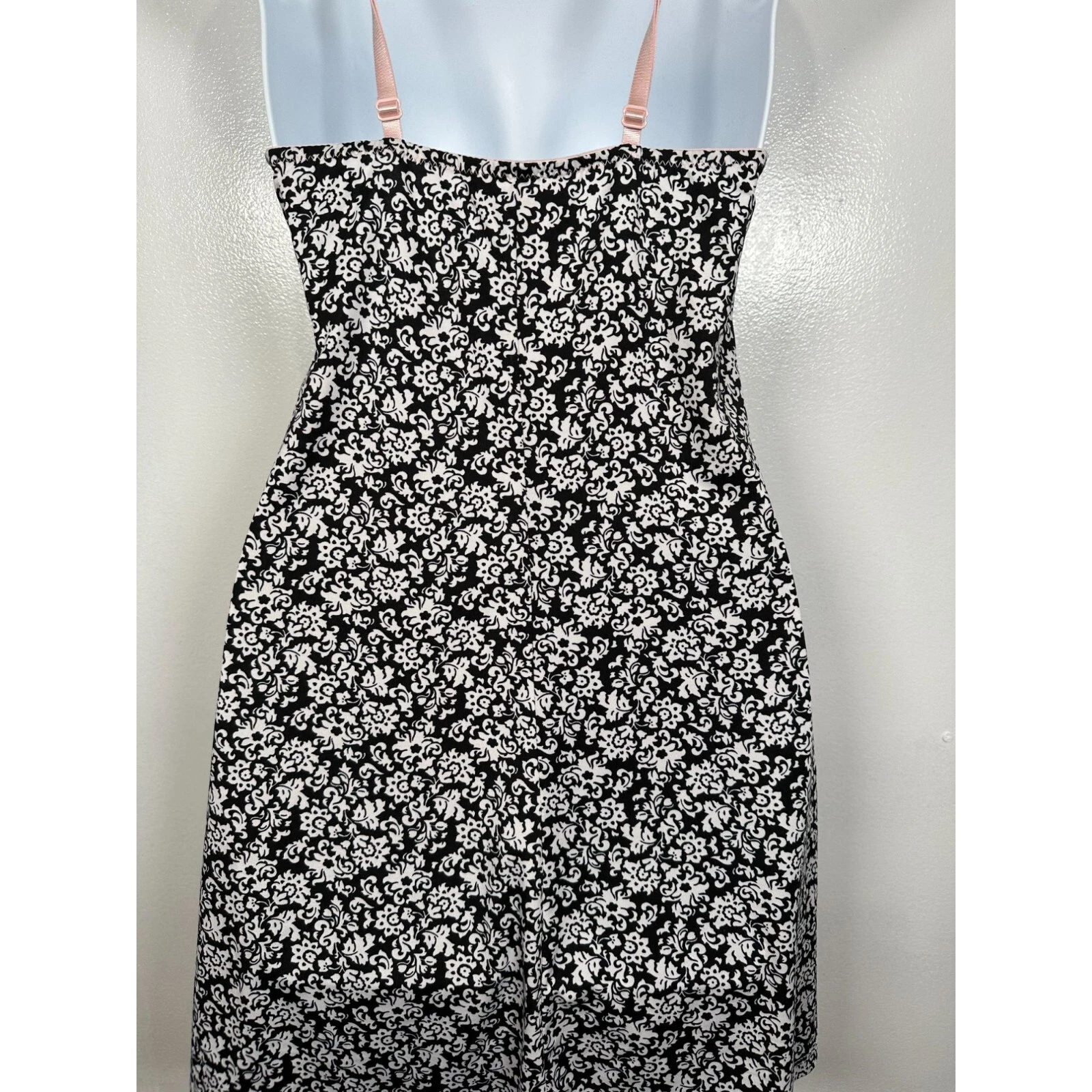 VALENTINO Abito Marilyn Monroe Piccolo Cami floreale donna nero bianco sexy sweetheart