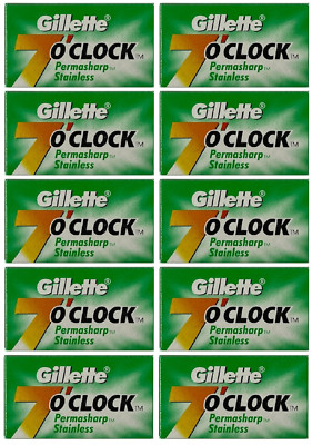 100 Gillette Hoja de afeitar doble filo PermaSharp Super, 7 en punto, inoxidable