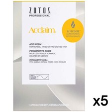 SALON ZOTOS ACCLAIM REGULAR HAIR CURLING PERM NORMAL TINTED HIGHLIGHTED 5 PACK