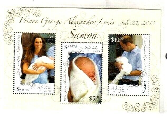 New product! New type Samoa Postage Sheet Stamp – Birth William George Prince & K 5 ☆ very popular of