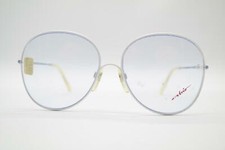 Vintage Atrio 370 White Light Blue Oval Glasses Eyeglass Frame NOS