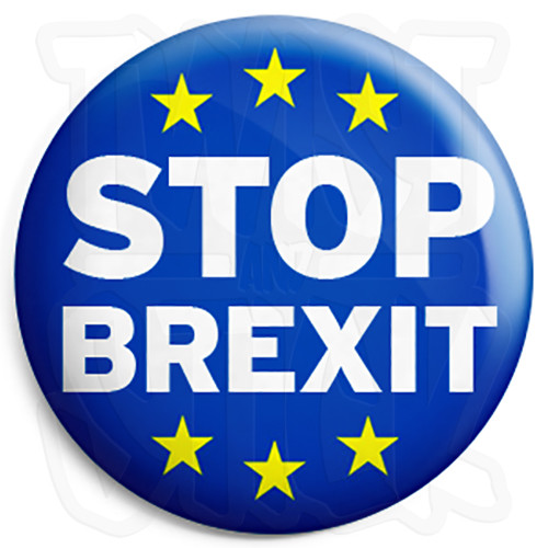 Stop Brexit - Stay in EU European Union 25mm Button Badge, Fridge Magnet Option - Picture 1 of 1