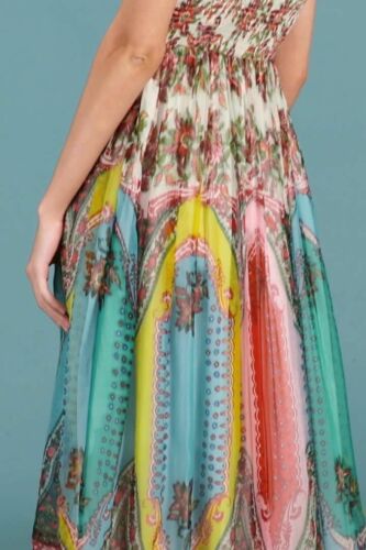 NWT ANTHROPOLOGIE VIRGINIA CHIFFON MAXI DRESS 14 - Picture 4 of 6