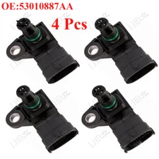 4 Pcs Difference Intake Pressure Sensor 53010887AA For Dodge Chrysler 6.2L-