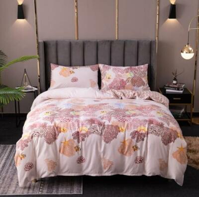 3D Pink Tree ZHUA1997 Bed Pillowcases Quilt Duvet Cover Set Queen King Zoe