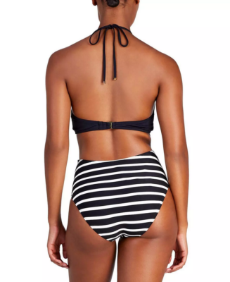 Kate Spade New York Women's High-Neck Mixed-Print One-Piece
