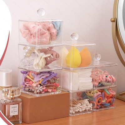 Clear 6-Drawer Acrylic Organizer - Transparent Plastic Storage For Sunglasses, Jewelry, Hair Accessories, Small Items - View #5