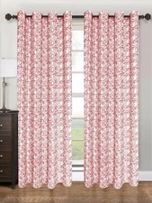 Emma Window Curtain Panel Geometric Circle Wave Design Grommet Top 55x84 1pc