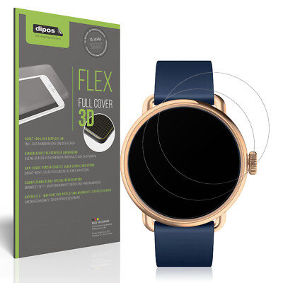 2x Full Cover Schutzfolie matt für Withings Scanwatch 2 38mm Panzerfolie