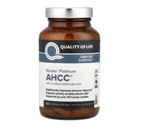 Quality of Life Labs, Kinoko Platinum AHCC, Immune Support, 750 mg, 60 capsules