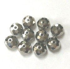 10 pc SWAROVSKI CRYSTAL 8mm 5040 METALLIC LIGHT GOLD 2X Color BRIOLETTE Beads