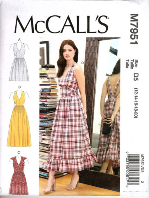 McCall's M7951 Misses 12 to 20  Easy Cutout SunDress Sewing Pattern Uncut