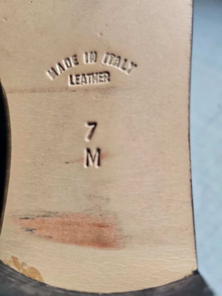 YSL YVES SAINT LAURENT Tango Cafe Leather Floral Shoes Flats Loafers Size 7 - Image 3 of 4