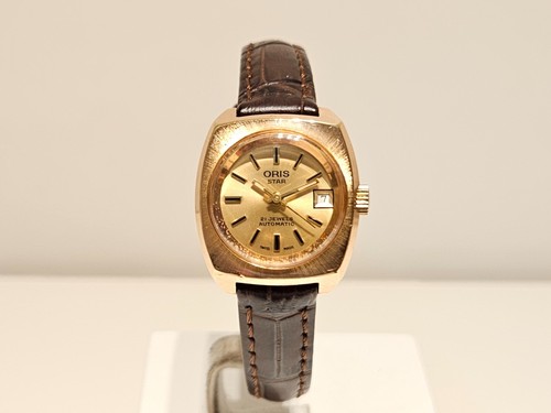 VINTAGE LUXURY GOLD PLATED AUTOMATIC SWISS LADIES WATCH "ORIS"STAR/MOV."ETA"/21J - Picture 3 of 10