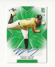 2021 GRANT SELIG LEAF PERFECT GAME AUTO GREEN PARALLEL ROOKIE #9/10  MINT NEW