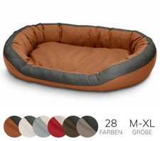 LUXUS Hundebett Kunstleder große, mittelgroße Hunde Hundekissen Hundekorb M-XL
