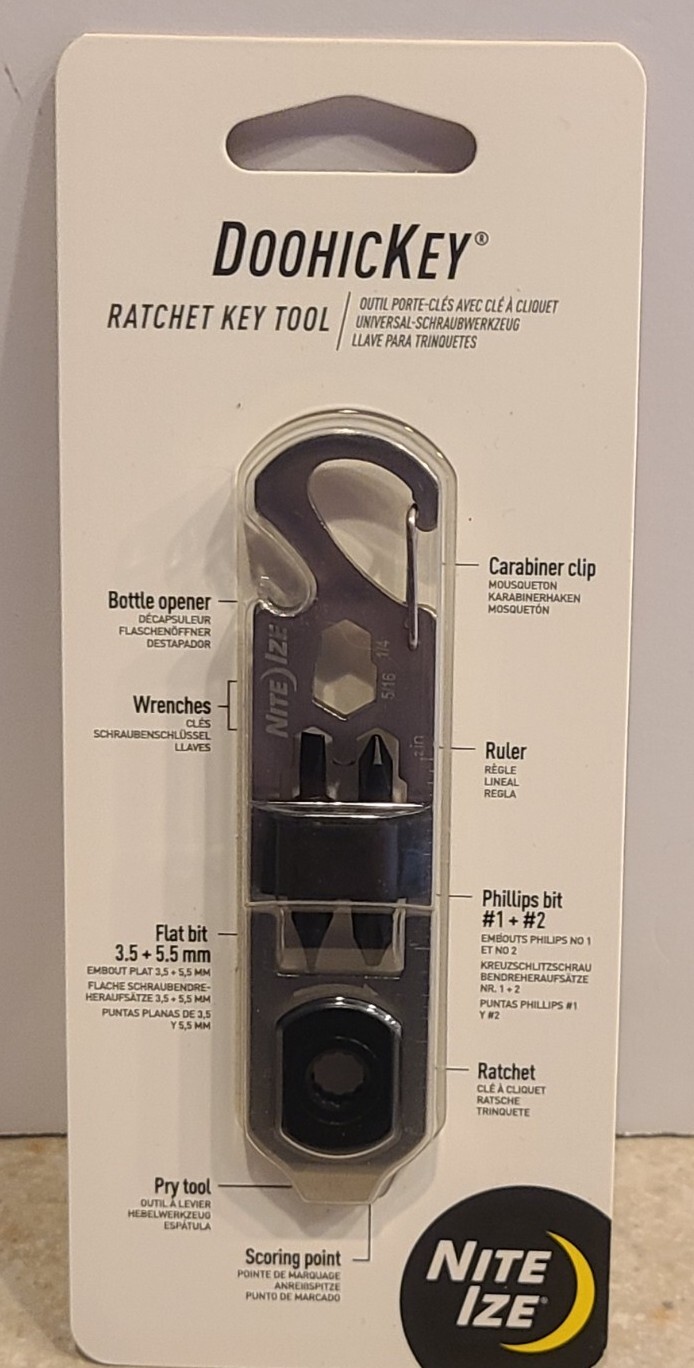 Nite Ize DoohicKey Ratchet Key Tool, 6in1 Multitool Bottle Opener