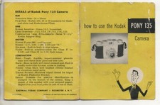 How To Use The Kodak Pony 135 Instruction Booklet