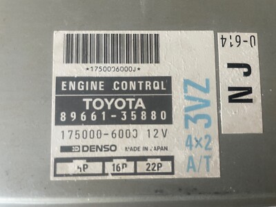 1995 TOYOTA 4RUNNER ENGINE COMPUTER ECU 89661-35880 4x2 3.0