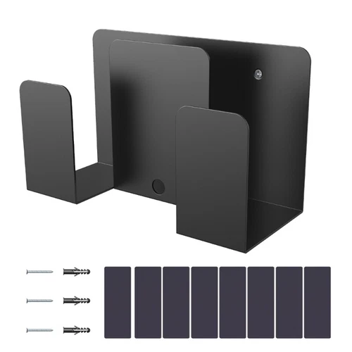 Metal Wall Mount Bracket Storage Rack for Laptop Tablet Keyboards up to 4cm