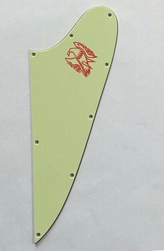 Guitar Slinger Parts For Gibson Firebird Blank Guitar Pickguard,Red Logo Green