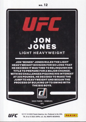2022 UFC PANINI DONRUSS BASE SINGLE TRADING CARDS (NO.1-200)-PICK YOUR OWN CARDS - Bild 25 von 399