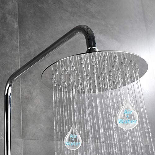 OCEAN ITALY Set Doccia con Miscelatore Termostatico, soffione acciaio inox 20cm - Foto 3 di 9