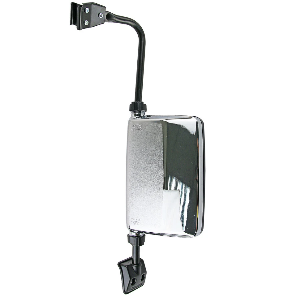 Espejo retrovisor lateral izquierdo cromado apto para Mitsubishi Pajero Montero L047 1982-91 Foto 2 de 4