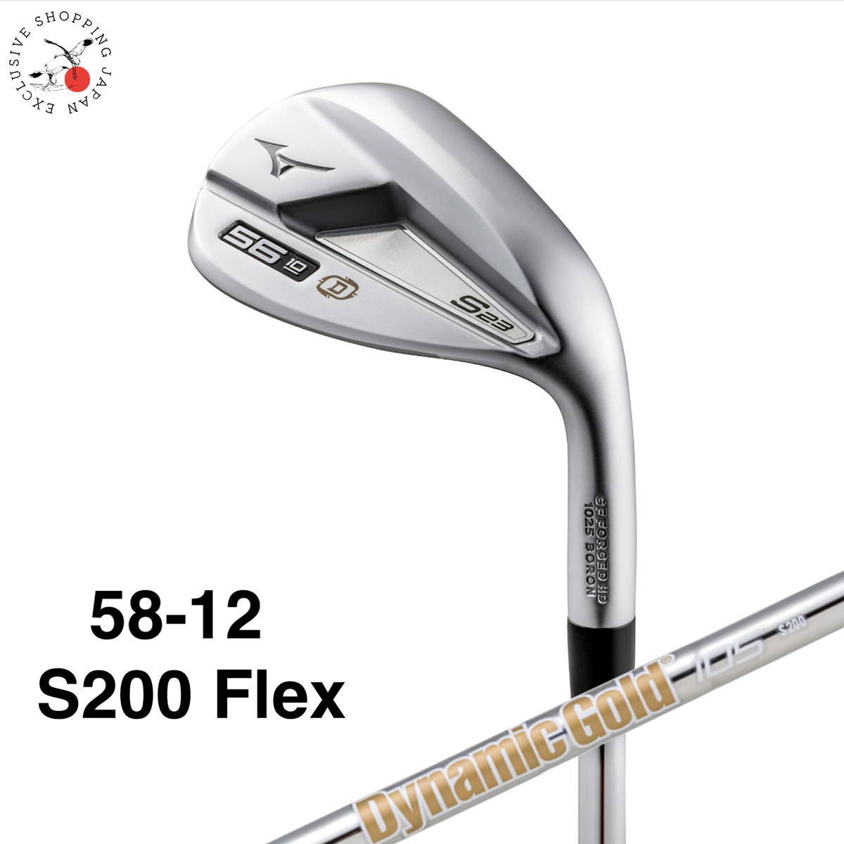 ミズノMIZUNO S23 D MIZUNO S23 Wedge White Satin Finish 58-12 Sole D Dynamic Gold 105
