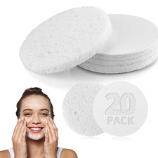 Natural Facial Cleansing Sponges Compressed Facial Makeup Remover Sponges 20Pcs