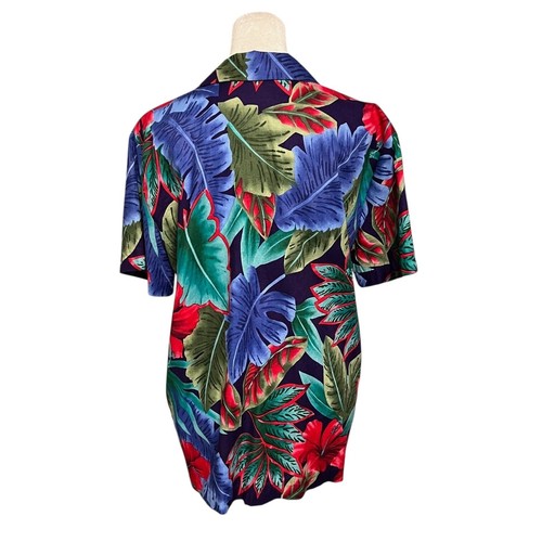 Hilo Hattie Hawaiin Original Floral Button Front Collared Shirt Size Small - Picture 4 of 6