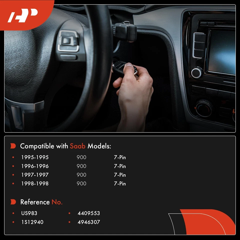 Interruptor de partida de ignição A-Premium com 7 pinos para Saab 900 1995 1996 1997 1998 - Imagem 2 de 4