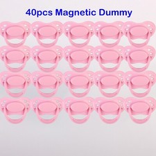 40PCS Reborn Girl Magnetic Pacifiers Lifelike Reborn Baby Dolls Accessories DIY