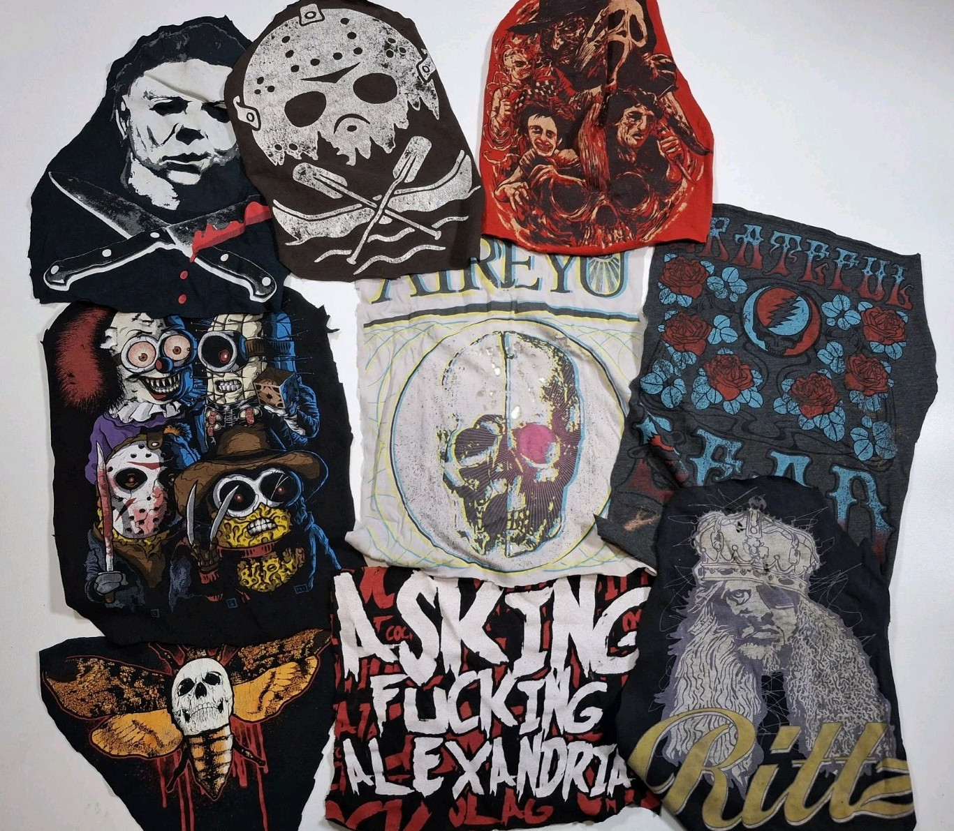 Metal Horror Tshirt Cutout Arts Crafts Wall Hang Atreyu Asking Alexandria 