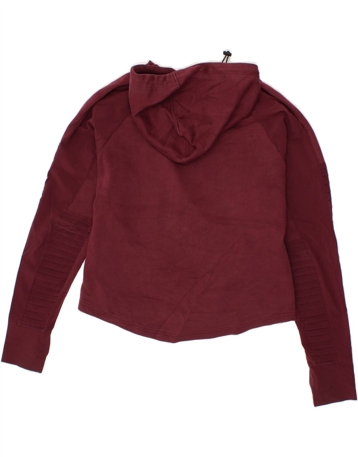 PUMA Womens Hoodie Jumper UK 12 Medium Maroon Polyester CR29 image 2