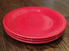 Lot Of 3 Fiesta Fiestaware Homer Laughlin Scarlet Red 10.5” Dinner Plates
