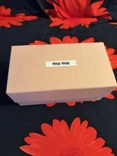 Authenic Miu Miu Small Empty Gift Storage Box Measures 7”x3.75”x3.5”