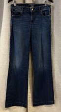 Ariat Women's Jeans 31L Mid Rise Kelsea Wide Leg Trouser Stretch