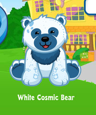Webkinz Classic White Cosmic Bear Virtual PET Adoption Code Only Messaged