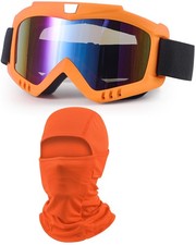 Dirt Bike Goggles with Balaclava for ATV, Motorcycle, Ski, and Motocross Riding