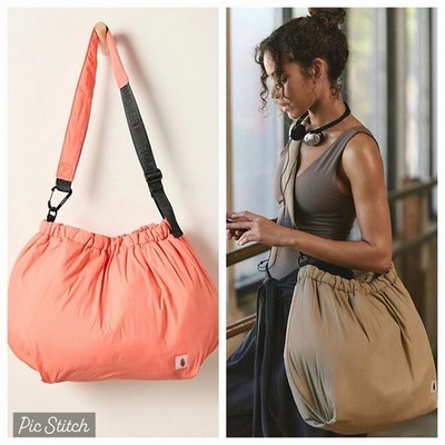 NWT Free People FP Movement Rest Day Carryall Bag Buti Logo Gym Flame Coral $78