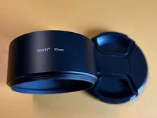 SIOTI 77mm Lens Hood, Matte Treatment Inside, Aluminum Material, with Lens Cap