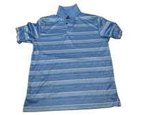 Ben Hogan Performance Polo T-Shirt Men Size S Blue Striped Short Sleeve Golf
