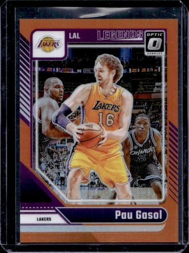 2024-25 Panini Donruss Optic Pau Gasol Orange Prizm Legend #/175 Lakers