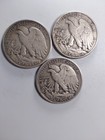Walking Liberty Half Dollar Lot Of Three Silver Coins 1945 And 1941 — photo 4