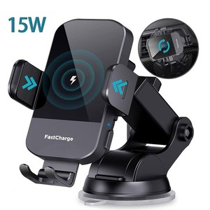 Wireless Car Charger, Caymuller 15W Fast Charging Auto Clamping Car Charger
