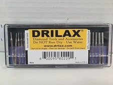 Drilax 30-PCs Diamond Drill Bit Set 1mm 2m 3mm for Glass, Gemstones Fits Dremel