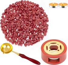 Red Wax for Letters Stamp Seals, 312Pcs Stamp Wax Kit with Red Wax Seal Beads