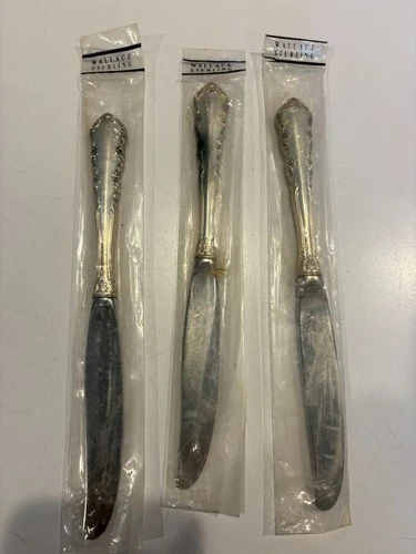 Three-New in Package-Wallace Shenandoah Sterling Silver Modern Place Knife -9"